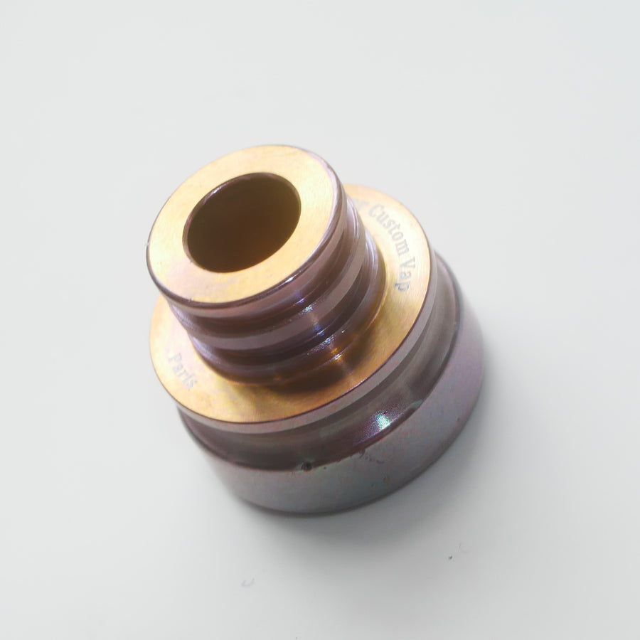 Bicolor Titanium drip tip by Laser Custom Vap Divavap.com