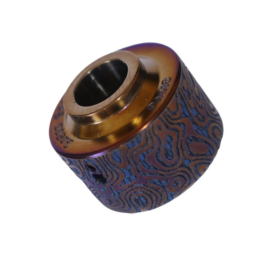 Venna Cap Titanium Damascus (Deep engraved)  - Damascus Haku Venna Cap Titanium Engraved #2B012