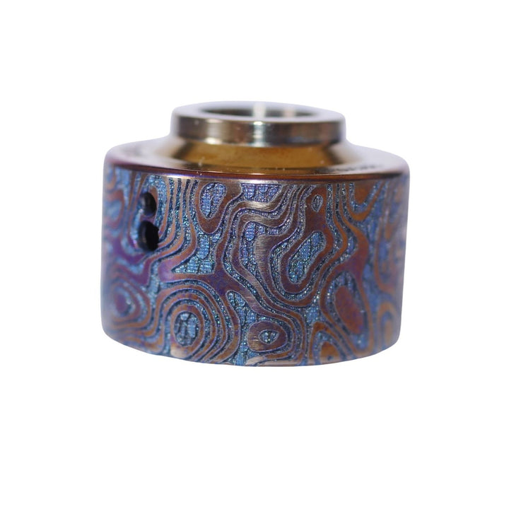 Venna Cap Titanium Damascus (Deep engraved)  - Damascus Haku Venna Cap Titanium Engraved #2B012