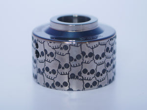 Haku Venna Cap Titanium Deep Engraved BART SKULLS #2B001