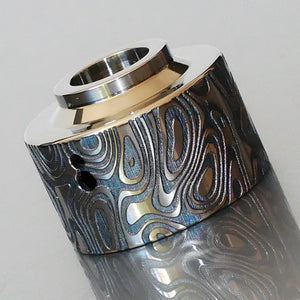 Damascus Silver Blue Venna Cap Titanium  #2BC037