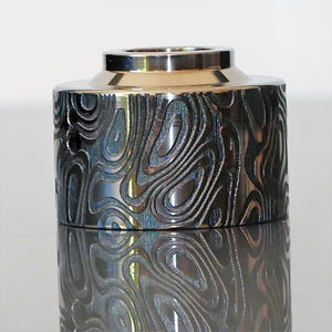 Damascus Silver Blue Venna Cap Titanium  #2BC037