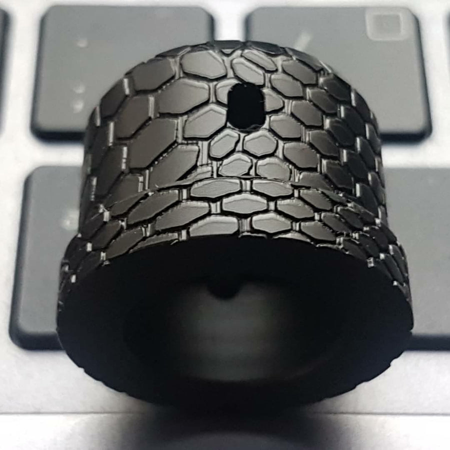 Engraved Haku black delrin Cap by Laser Custom Vap'