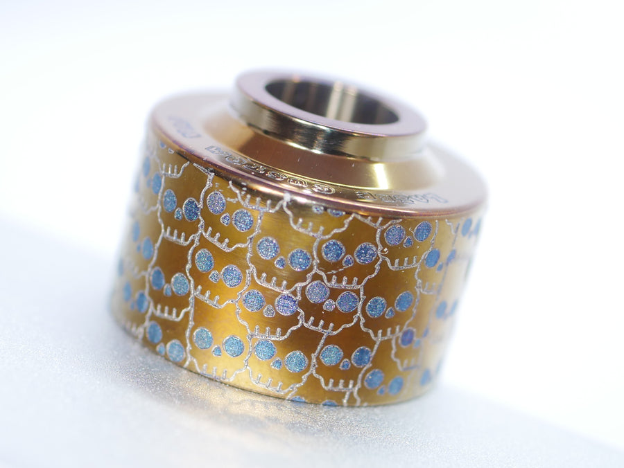 Haku Venna Cap Titanium engraved BART SKULLS #2B003