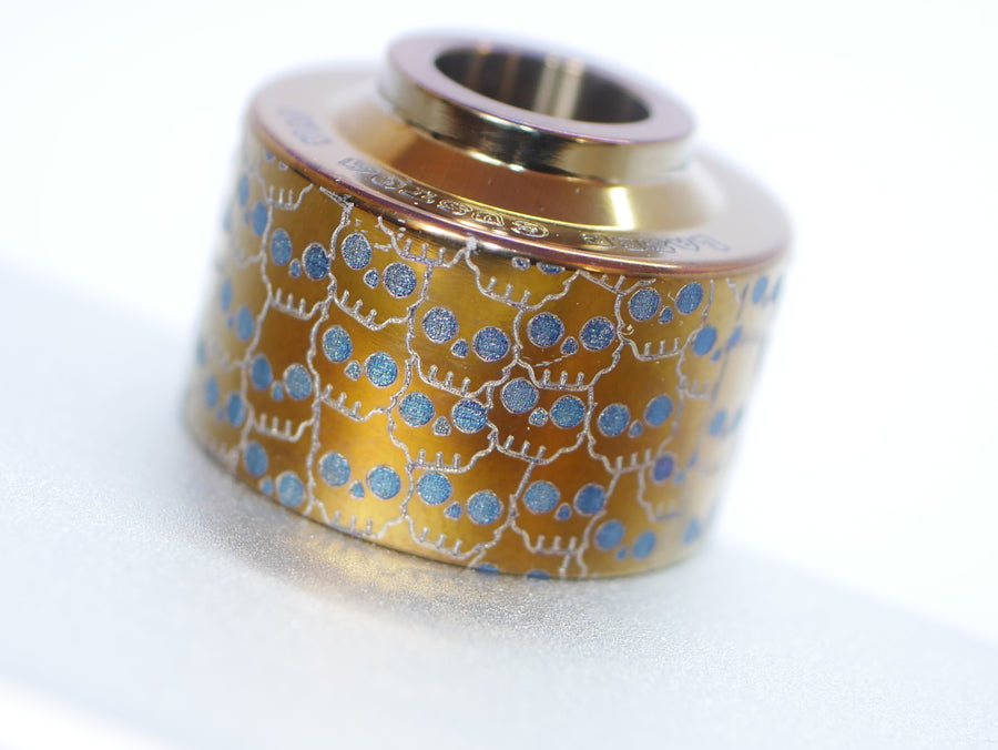 Haku Venna Cap Titanium engraved BART SKULLS #2B003