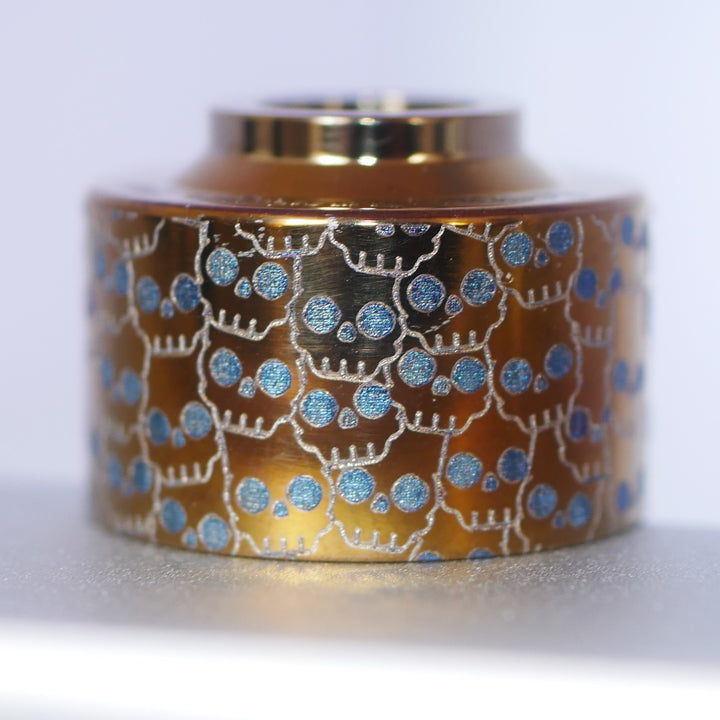 Haku Venna Cap Titanium engraved BART SKULLS #2B003