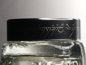  Beauty ring titanium noir avec gravure LOTR Lord of the Ring