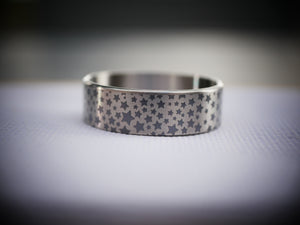 Beauty Ring Stars Grey 22/24 Titanium #WS007