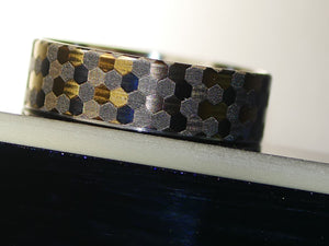 Beauty Ring Honeycomb Titanium 22/24 mm #W019