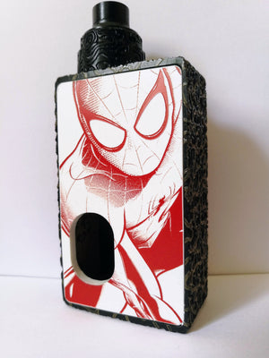 Porte gravée BF mod - Engraved BF Mod Panel - Spiderman white and red