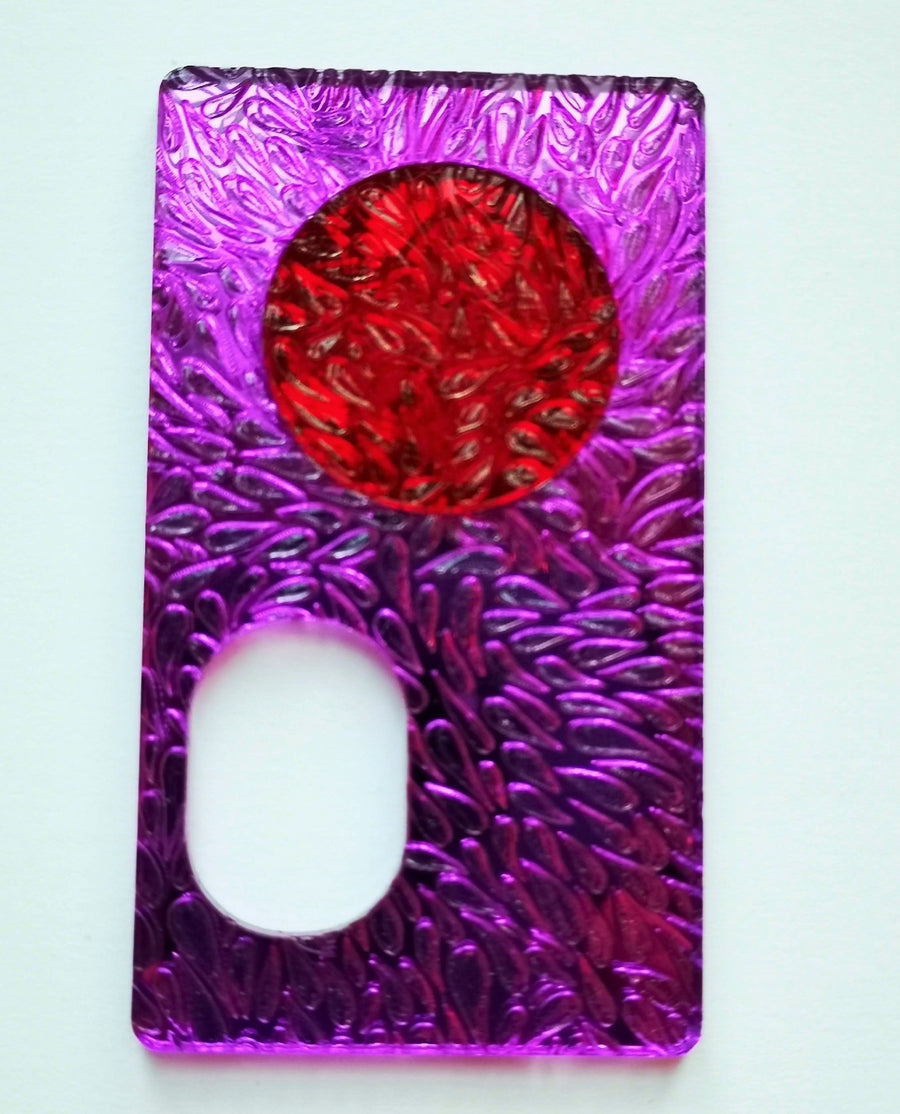 Porte gravée BF mod - Engraved BF Mod Panel - Purple Red