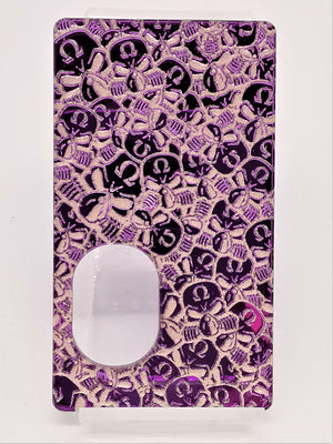 Porte gravée SvF V4 mod - Engraved Panel -  SvF little skulls purple