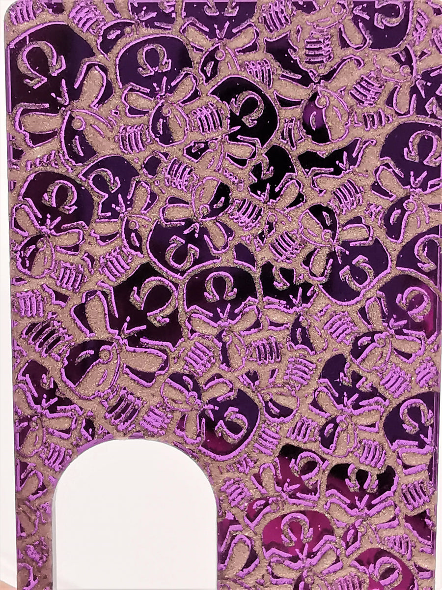 Porte gravée SvF V4 mod - Engraved Panel -  SvF little skulls purple