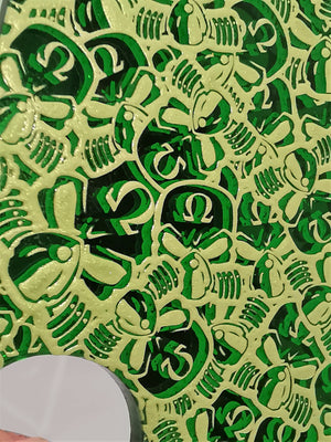 Porte gravée SvF V4 mod - Engraved Panel - SvF Little Skulls Green