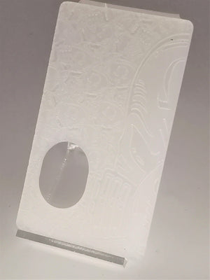 Porte gravée SvF mod Original - Engraved SvF Mod Original Panel - White Half Head