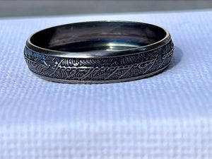 Beauty ring 22/24.5mm Titanium Relief engraving LOTR Edition #2B002