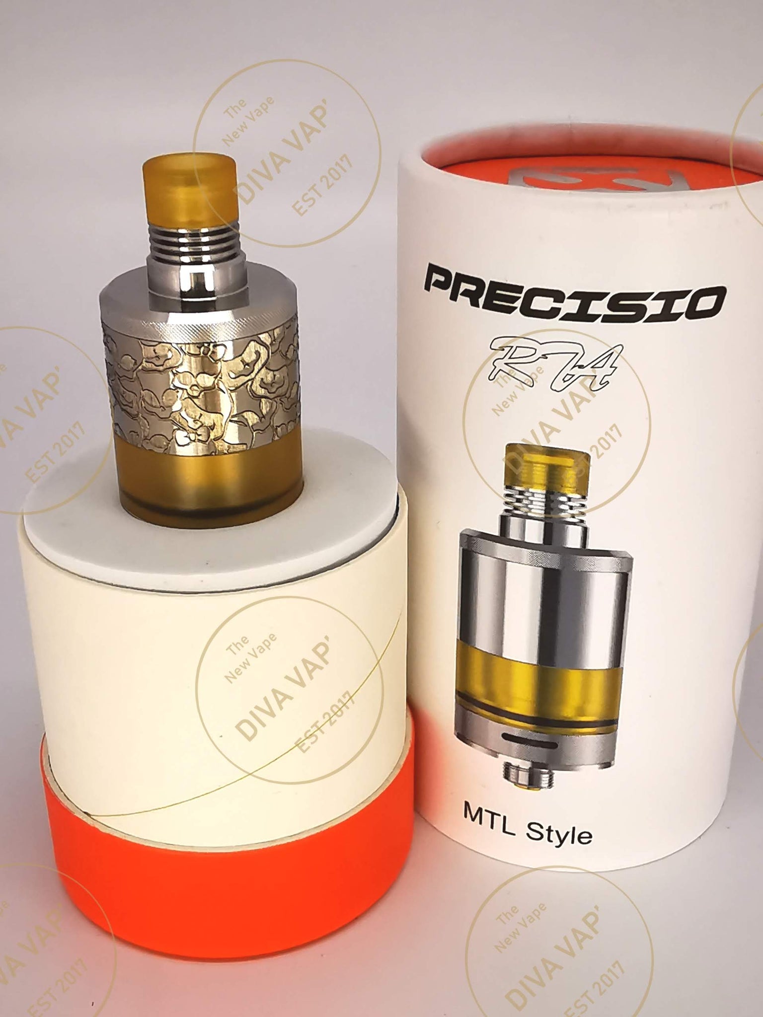 Precisio MTL RTA by BD Vape, Silver, gravure Skulls Edition - Skulls E Precisio MTL RTA by BD Vape, Silver, gravure Skulls Edition - Skulls E