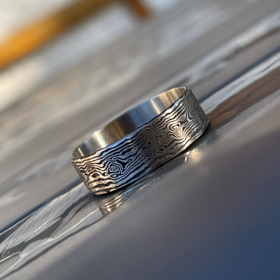 DamasWood Beauty Ring Titanium 22 mm #W029